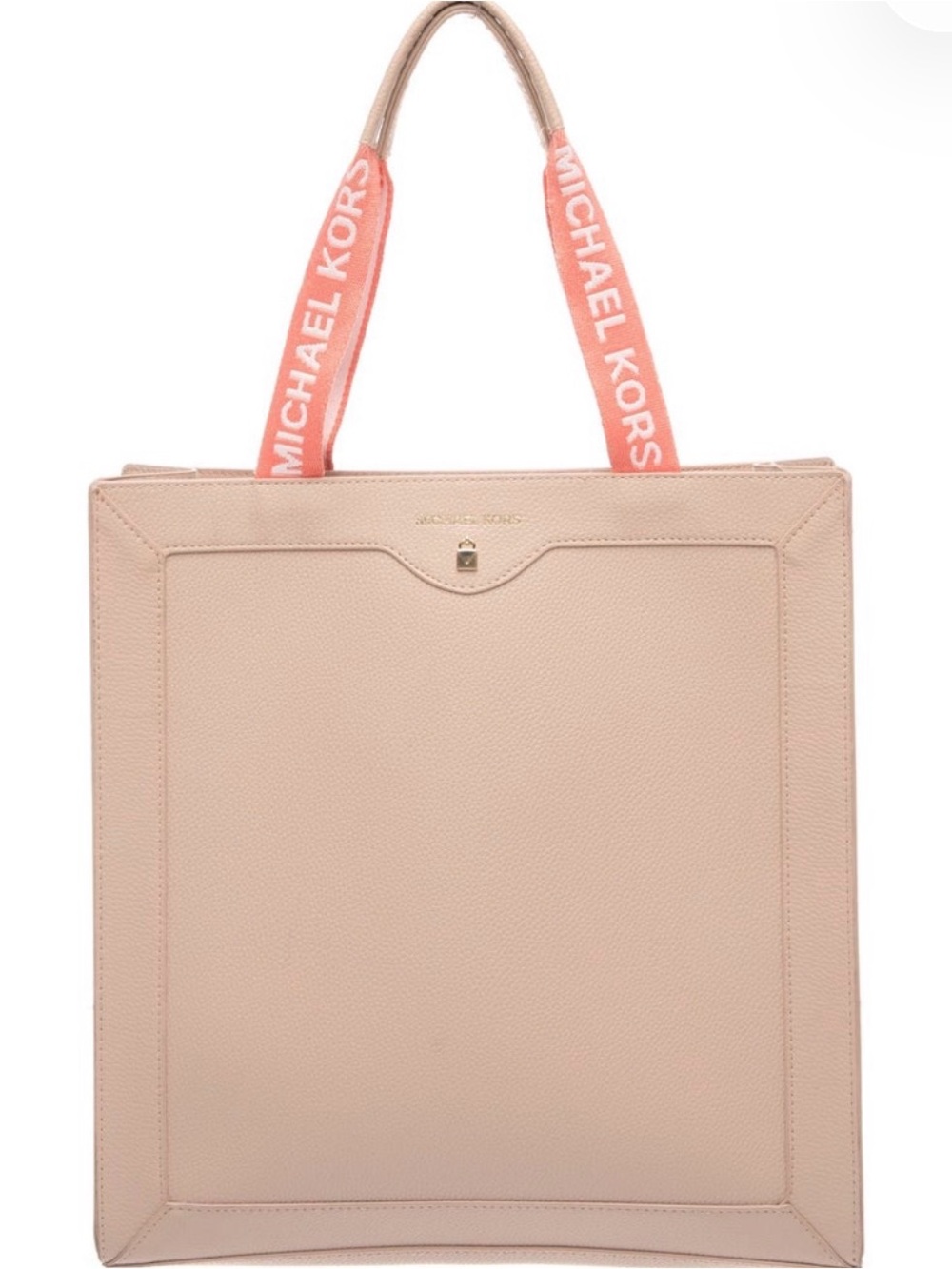 Michael Kors Pink Tote Bag with Logo Strap